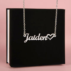 Classic Heart Style Name Necklace